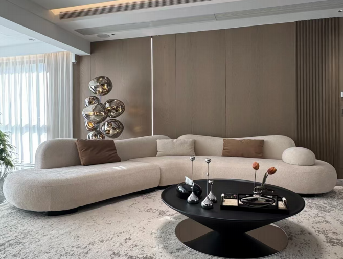 Plush Fabric Sectional Sofas for Luxury Hotel Lobbies & Guest Lounges