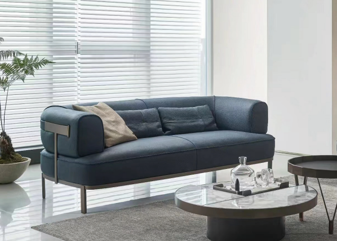 200cm Minimalist Leather Sofa + 120cm Modular Sectional Sofa Set