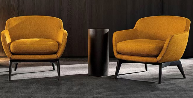 Set of 3 Modern Luxury Accent Chairs - Boucle Lazy Chair